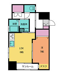 コーポ青木 1階1LDKの間取り