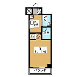 都営浅草線 本所吾妻橋駅 徒歩8分の賃貸マンション 7階1Kの間取り