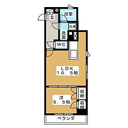 レジデンス両国駅前 1LDKの間取図画像