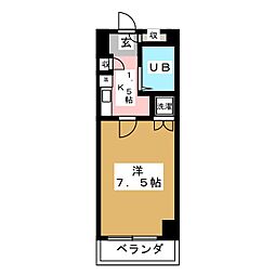 カーサツツミ 1Kの間取図画像