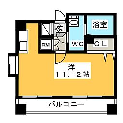 HF錦糸町レジデンス ワンルームの間取図画像