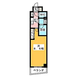 レジディア亀戸 1Kの間取図画像