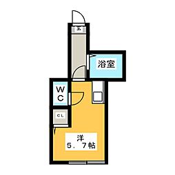 グランスクエア亀戸 ワンルームの間取図画像