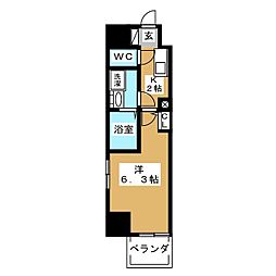 都営浅草線 浅草駅 徒歩5分の賃貸マンション 2階1Kの間取り
