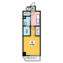 ルネサンスコート押上 2階1Kの間取り