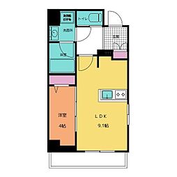 ティモーネ押上ノルド 7階1LDKの間取り