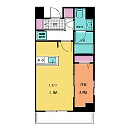 ティモーネ押上ノルド 5階1LDKの間取り