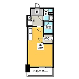 パークアクシス押上レジデンス 2階ワンルームの間取り