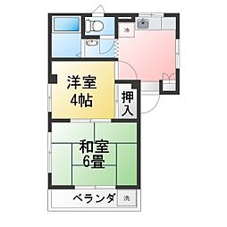 F2ビル 2Kの間取図画像