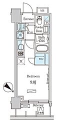 パークアクシス押上レジデンス ワンルームの間取図画像