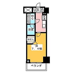 ブランシエスタ森下 9階1Kの間取り