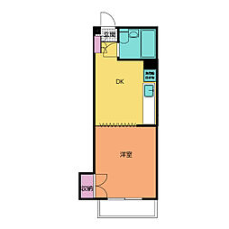 サンハイツ森下 4階1DKの間取り