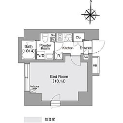 コンフォリア・リヴ森下MUTIO 1Kの間取図画像