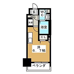エスティメゾン大島 ワンルームの間取図画像