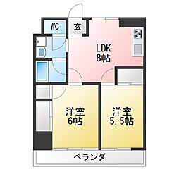 三京ビル 2LDKの間取図画像