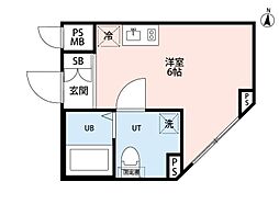 PARK LILA住吉 ワンルームの間取図画像