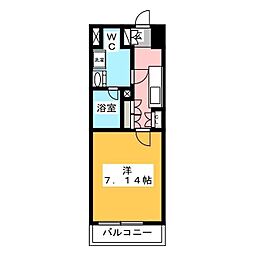 Aden清澄白河 1Kの間取図画像
