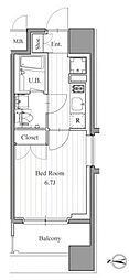 フィットエル森下 1Kの間取図画像