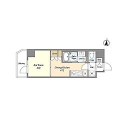 GRANPASEO清澄白河2 1DKの間取図画像