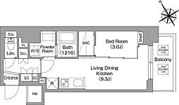 台東区蔵前4丁目マンション 1LDKの間取図画像
