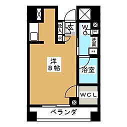 パークアクシス御茶ノ水ステージ 10階1Kの間取り