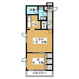 Ｌａ　Ｄｏｕｃｅｕｒ浅草橋 8階1LDKの間取り