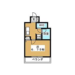 本郷エーワン東大前 7階1Kの間取り