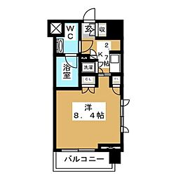 チェスターコート御茶ノ水 6階1Kの間取り