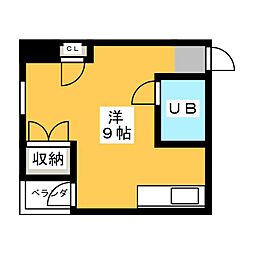 すいーとぴあ本郷 ワンルームの間取図画像