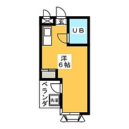 フラット本郷 ワンルームの間取図画像