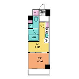 JMF-Residence浅草橋三丁目 1DKの間取図画像