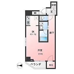 メインステージ浅草橋2 ワンルームの間取図画像