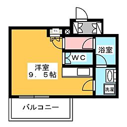 ディームス蔵前 ワンルームの間取図画像