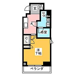 ステージファースト蔵前アジールコート 1Kの間取図画像