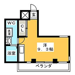 GOOD LIVING COCO 8階ワンルームの間取り