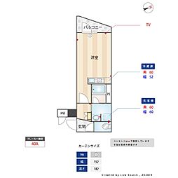 ES-Grande門前仲町 1Kの間取図画像