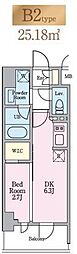 LIVIOMAISON木場 1DKの間取図画像