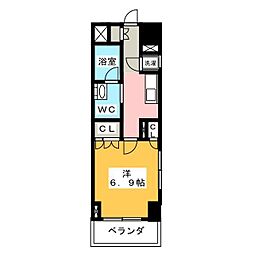 COMFORIA門前仲町 1Kの間取図画像
