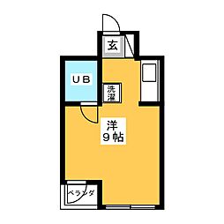 佐藤ビル ワンルームの間取図画像