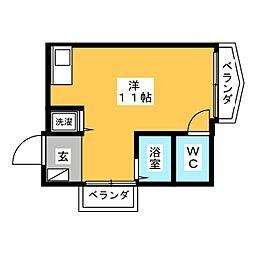 ファーストパークレジデンス ワンルームの間取図画像