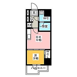 Urbanex深川木場 1DKの間取図画像