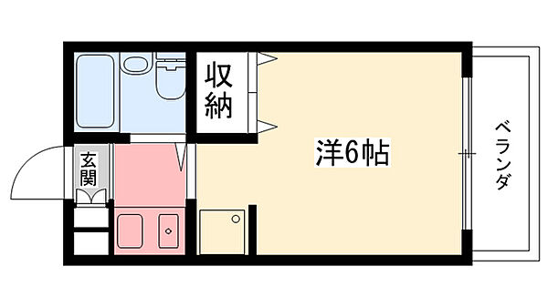 兵庫県西宮市小松町2丁目(賃貸マンション1K・2階・18.85㎡)の写真 その2