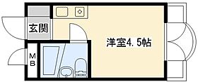 兵庫県西宮市里中町1丁目（賃貸マンション1R・2階・12.12㎡） その2