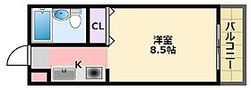 兵庫県西宮市笠屋町8-25（賃貸マンション1K・3階・23.76㎡） その2