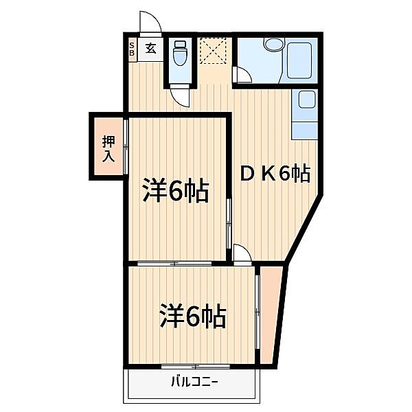 アベニュー川口 401｜埼玉県川口市本町３丁目(賃貸マンション2DK・4階・38.00㎡)の写真 その2