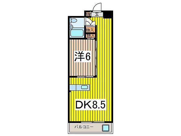 サンピア芝 502｜埼玉県川口市芝５丁目(賃貸マンション1DK・5階・30.86㎡)の写真 その2