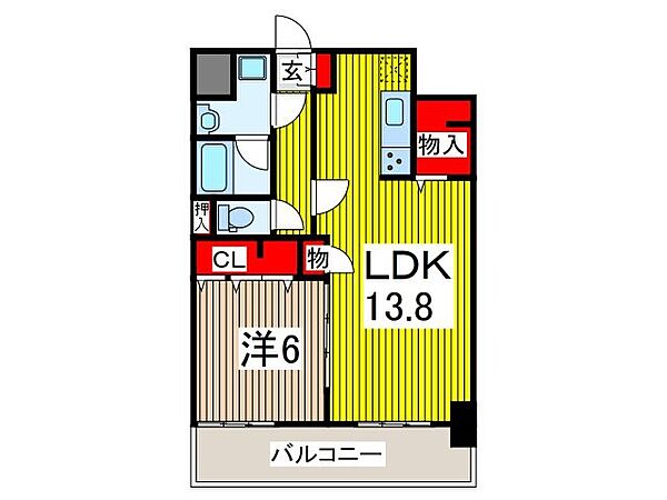 ソレアード並木 603｜埼玉県川口市並木１丁目(賃貸マンション1LDK・6階・48.27㎡)の写真 その2