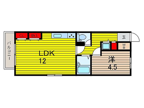 メープルコート中青木 304｜埼玉県川口市中青木１丁目(賃貸マンション1LDK・3階・40.80㎡)の写真 その2