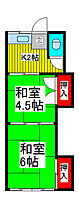 おおつか荘 210 ｜ 埼玉県川口市青木３丁目（賃貸アパート2K・2階・25.51㎡） その2