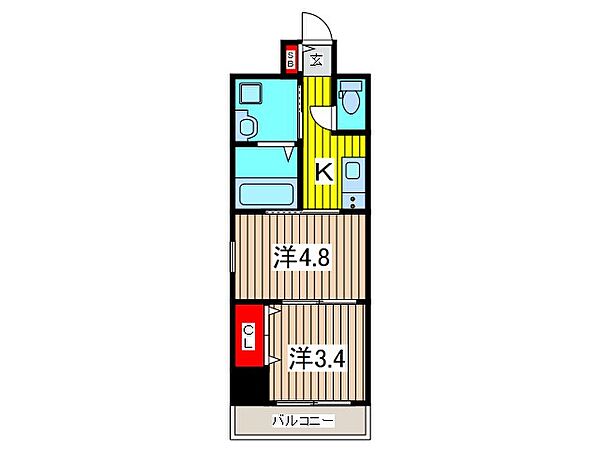 リヴシティ西川口四番館 201｜埼玉県川口市西川口３丁目(賃貸マンション2K・2階・27.90㎡)の写真 その2